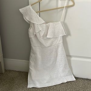 Size 0 Lily Pulitzer dress, white one shoulder